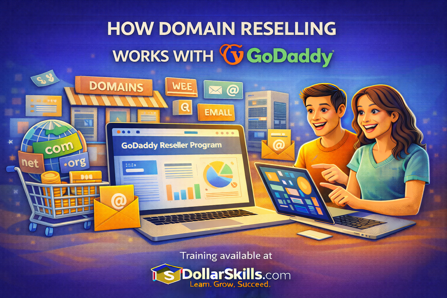 How Domain Reselling Works with GoDaddy – DollarSkills.com
